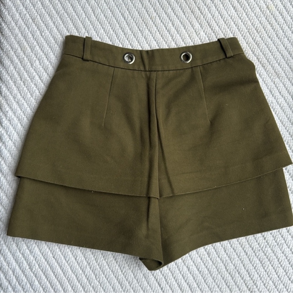 Maje Flair Army Green Shorts - Picture 4 of 4